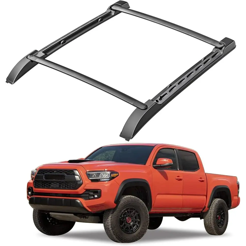 Aluminum Waterproof Roof Rack Cross Bars for 2005-2023 Toyota Tacoma Double Cab, Heavy Duty, Rust Resistant