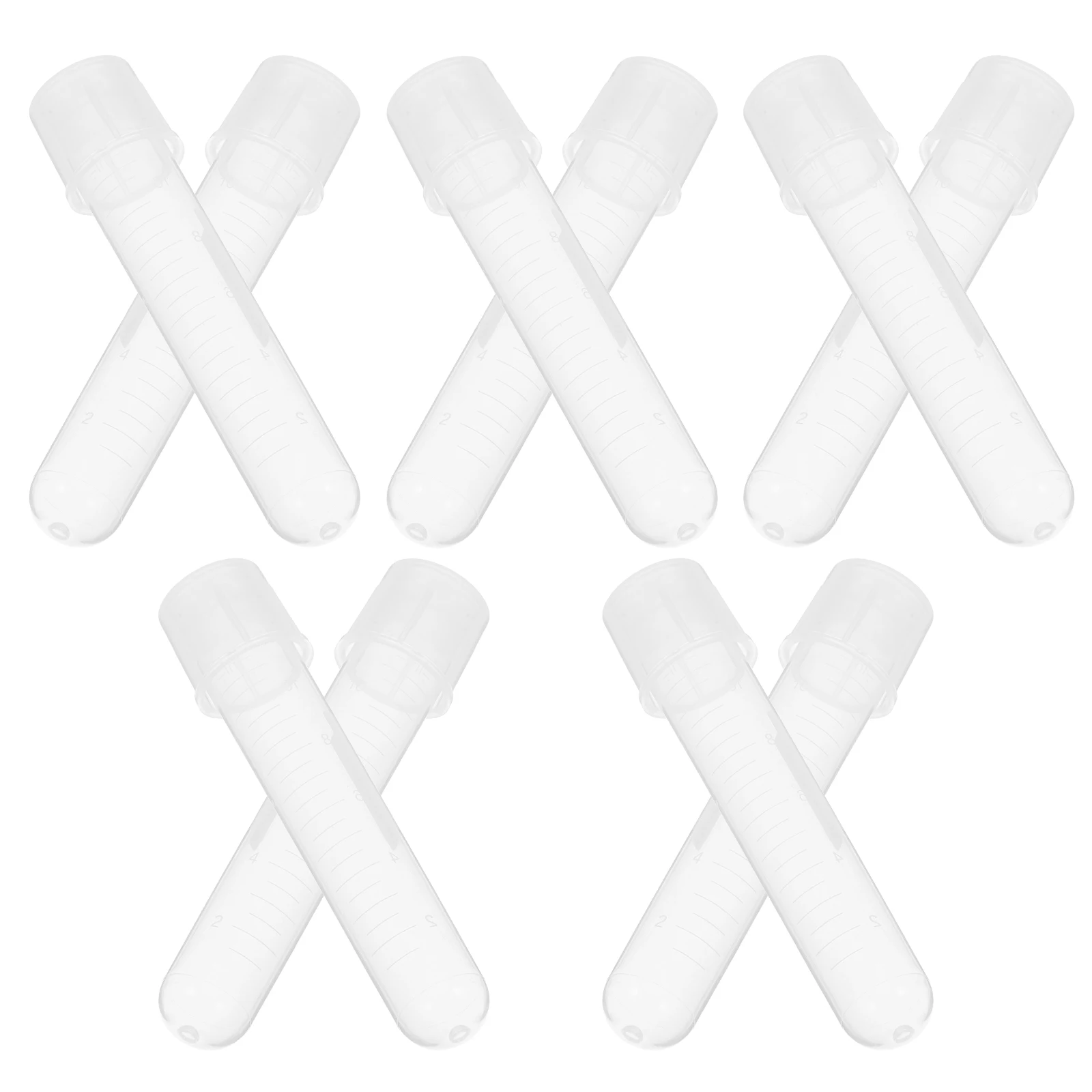 

10pcs 12ml Graduated Culture Tubes Plastic Conical Bottom Vials Screw Cap Test Tube Sample Handling Laboratory Teaching