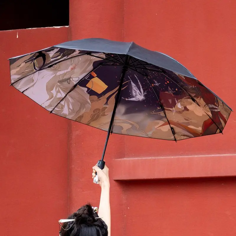 Minidoll Heaven Official'S Blessing Umbrella Xie Lian Hua Cheng Anime Cosplay Automatic Umbrella Rain Shine Sunshade Umbrella