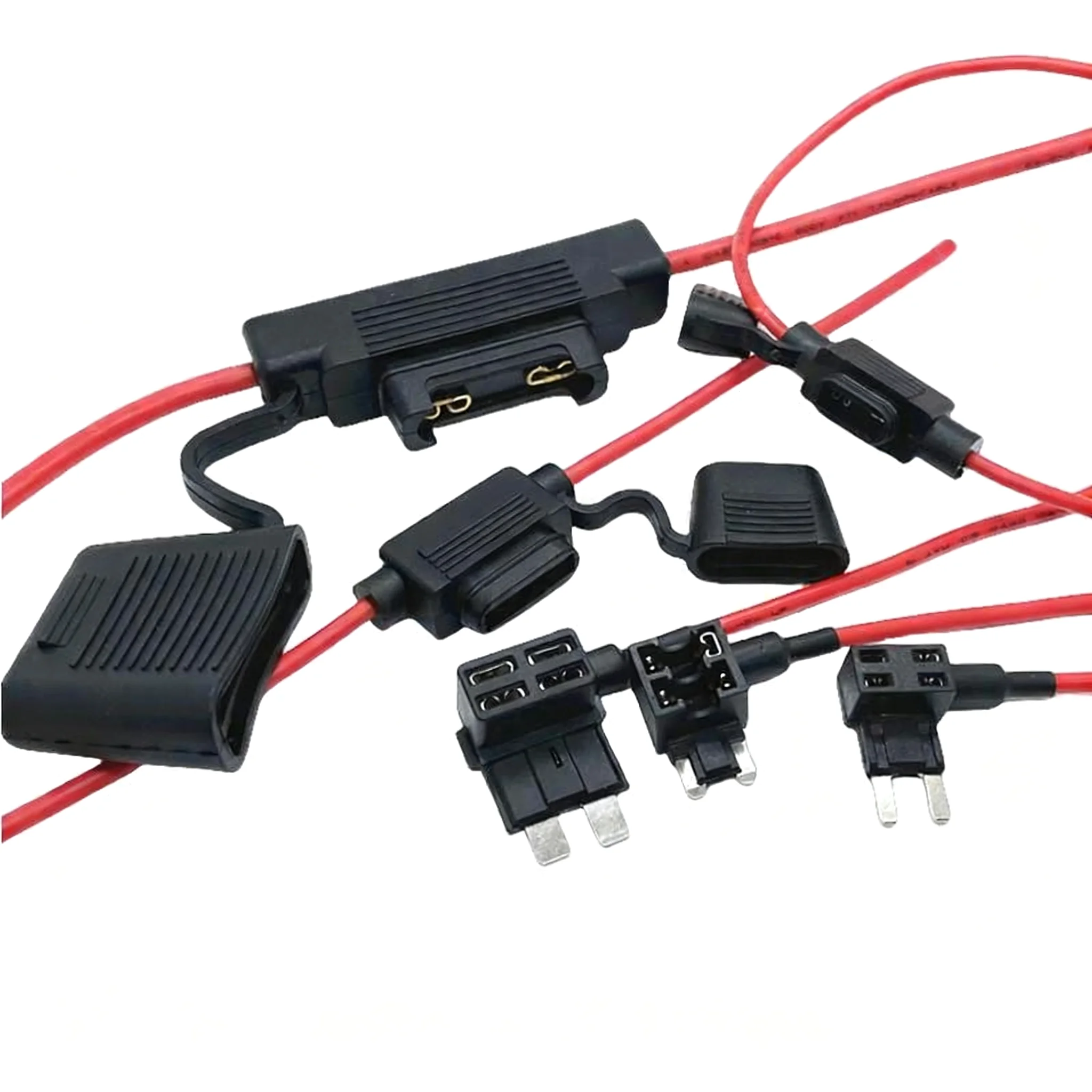 1A-40A Small Automotive Wiring Harness Waterproof Fuse Box Socket With 32V Liti Small Fuse Plug With Wire
