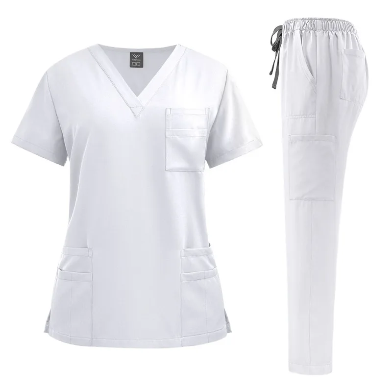 Tenue de travail deux pièces unisexe pour le lavage des mains, adaptée aux médecins et infirmières des hôpitaux, aux professionnels du SPA et aux dentistes, et aux salons de beauté.