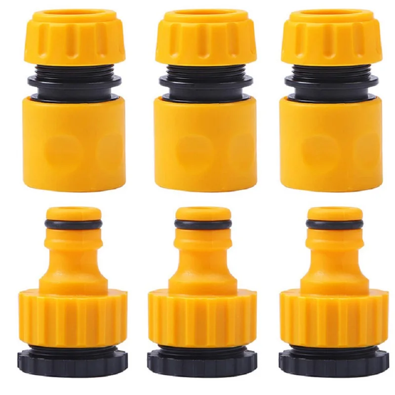 6Pcs  Garden Quick Hose Connector 1/2”End Double Male Hose Coupling Joint Adapter Extender Set For Hose Joint Irrigation System