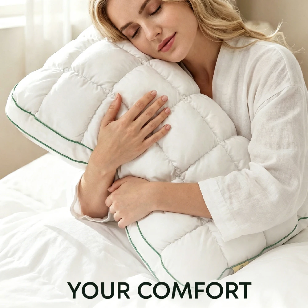 1PCS Pineapple Cloud-Like Down Pillow,Soft Down-Alternative Filling,Large Pineapple Support Bed Pillow for Back & Side Sleepers