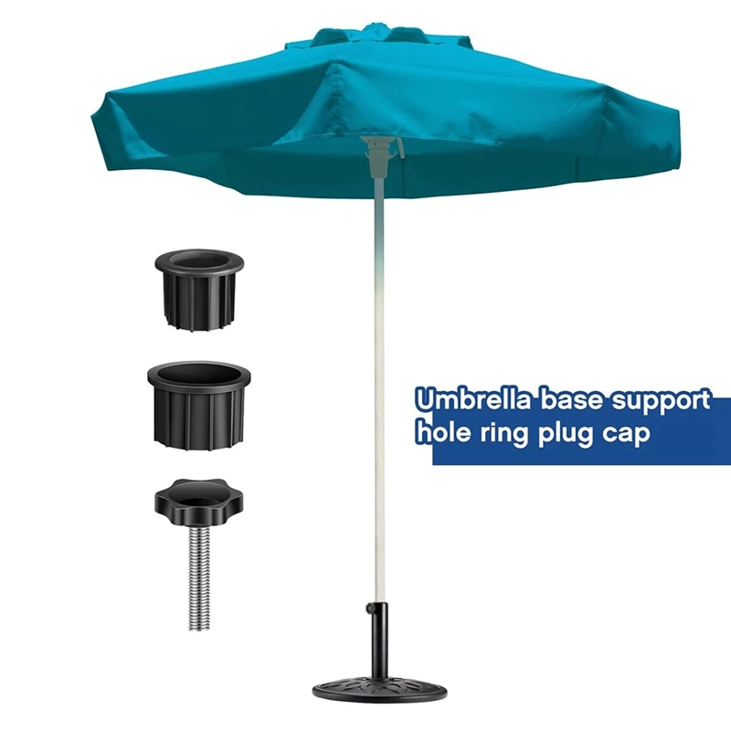 AB47-12 Pezzi Base per Ombrello Supporto Foro Anello Spina Copertura e Tappo Supporto per Ombrello Supporto di Sostituzione Base Stabilizzatore
