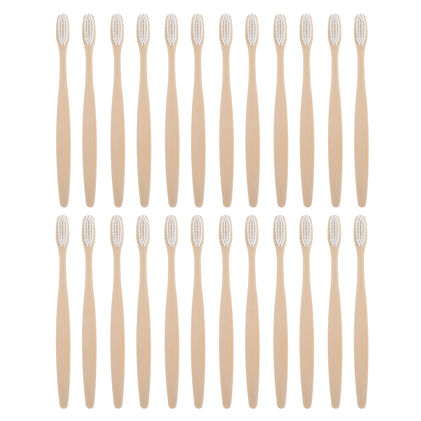 

24pcs Bamboo Toothbrush Eco-Friendly Soft Bristles Travel Toothbrushes For Adults Household Hotel Use Portable Lightweight