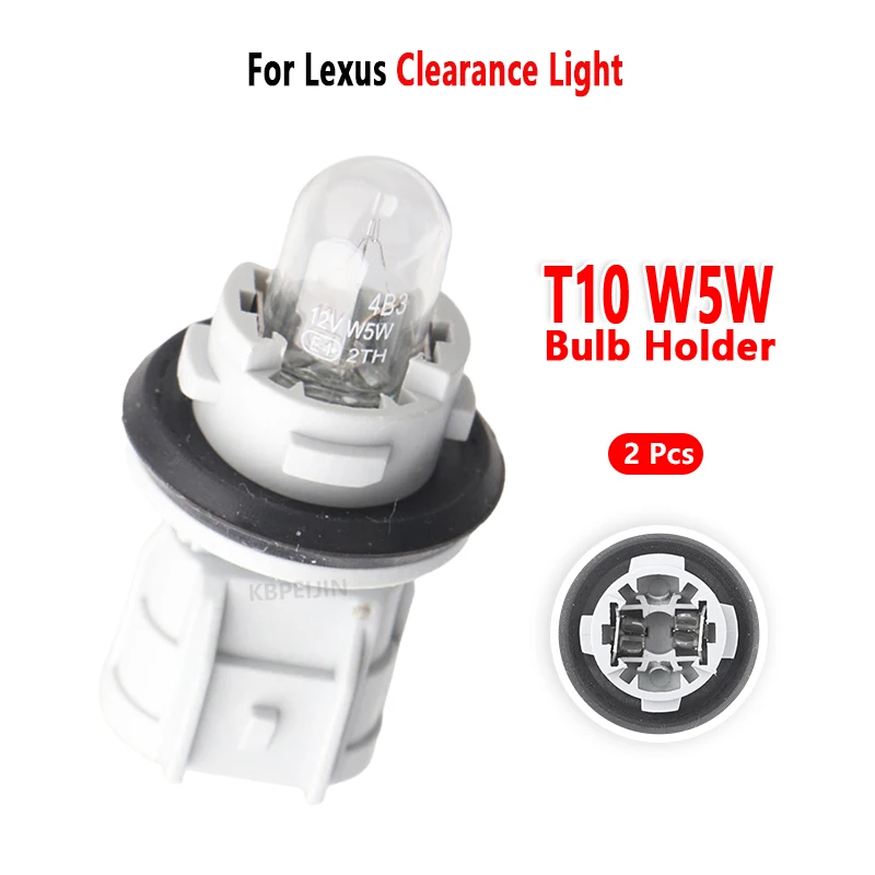 W5W T10 Bulb Socket for Lexus RX350 RX450h Clearance Light Lamp Holder Base 2010 to 2015 Car Accessories 2 Pcs