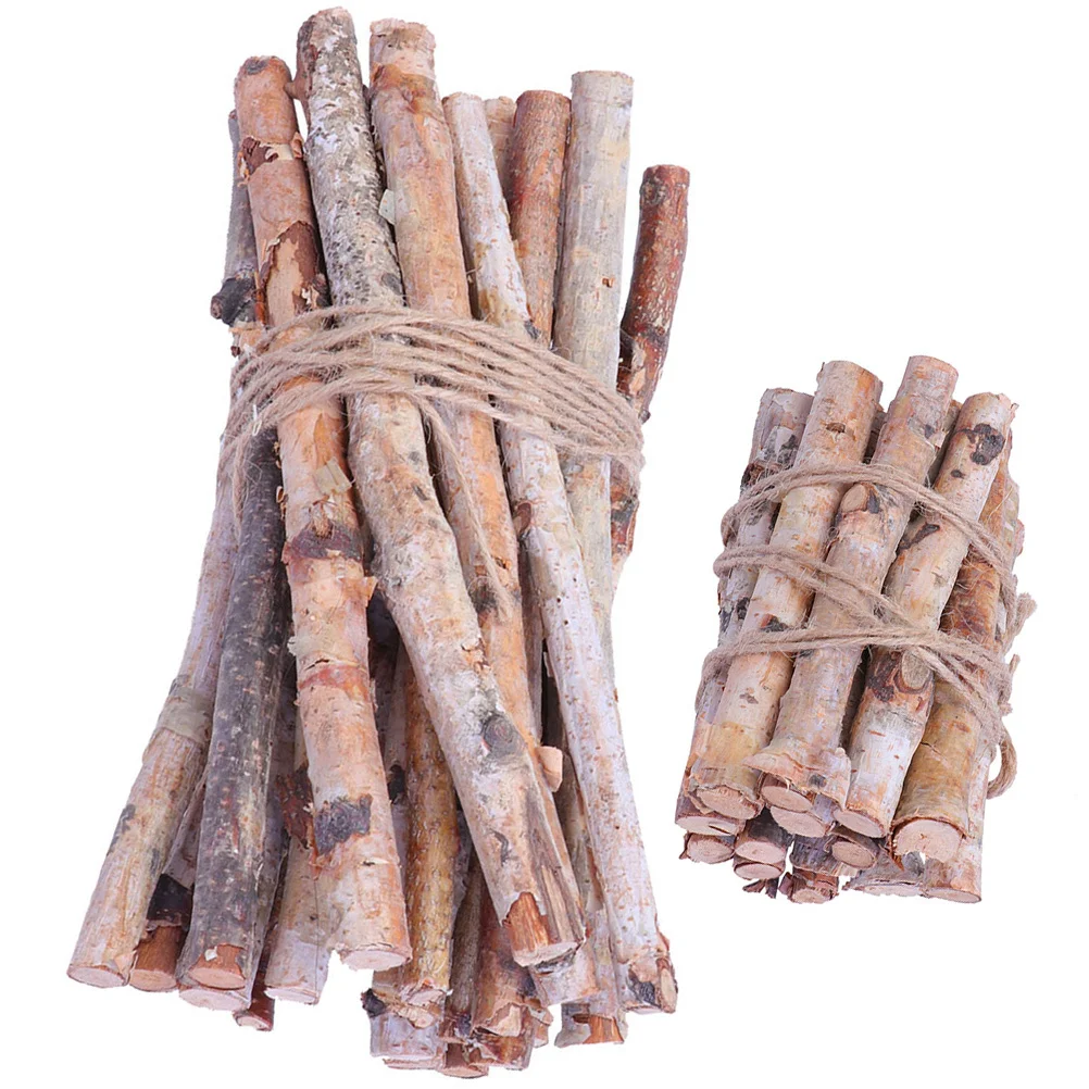 กิ่งเบิร์ชตกแต่ง 40 ชิ้น กิ่งไม้แห้งสำหรับตกแต่งแจกัน เตาผิง งานฝีมือ การจัดดอกไม้ ตกแต่งบ้าน