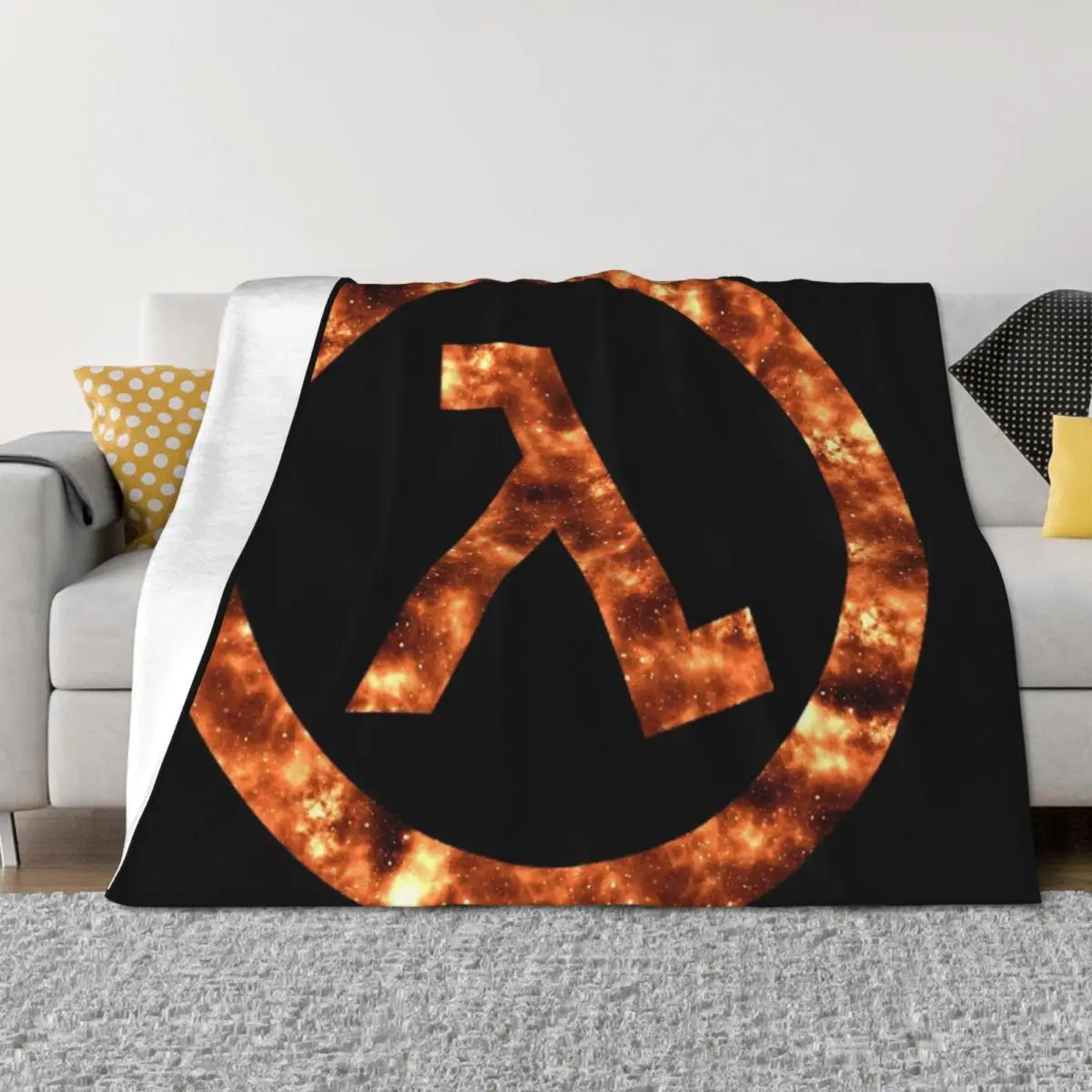 

Half-Life - Lambda Logo (Galaxy Design) Throw Blanket Hair warm winter for sofa Blankets Sofas Of Decoration Blankets