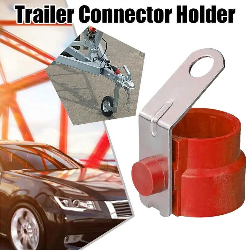 Trailer Plug Holder Trailer Plug Retainer Protective Accessory Trailer Plugs Connector Fixer Bracket For 7 And 13 Pin Trailer