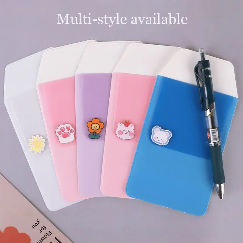 Cartoon Pencil Bag for Doctor Nurse Uniform Pocket PVC Waterproof Leak-proof Ink Pen Pouch Protective Cover for Medical Workers