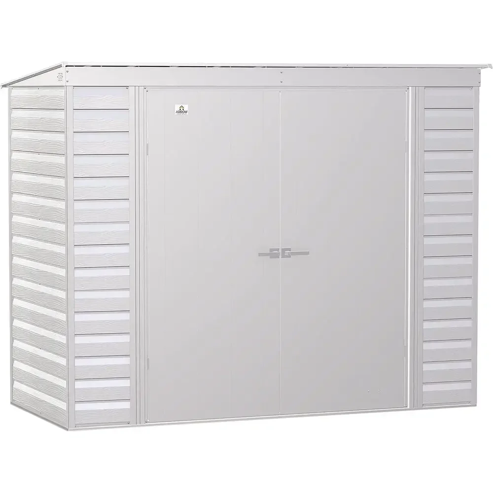 8' x 4' Secure Steel Outdoor Storage Shed - Slate Grey