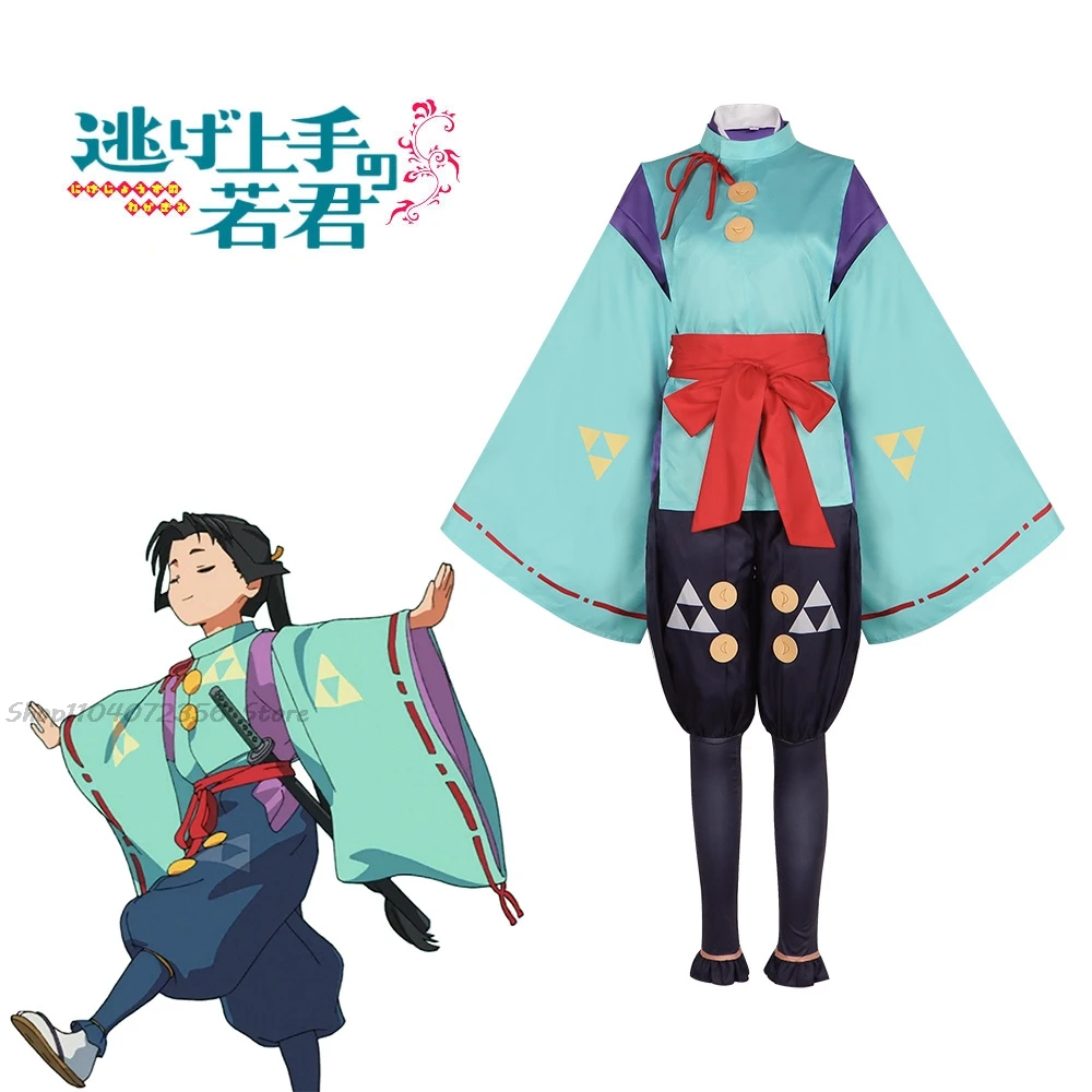 Nigewaka The Elusive Samurai Tokiyuki Houjou Cosplay Costume Japanese Kimono Uniform Nige Jouzu no Wakagimi Halloween costume