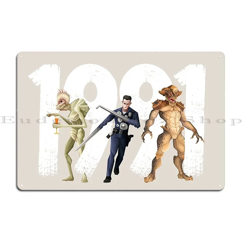 Movie Monsters From 1991 Metal Sign Painting Cinema Bar Customize Pub Tin Sign Poster