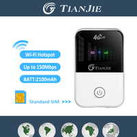 TIANJIE 4G LTE WiFi Router Mobile Wifi Hotspot 150Mbps Hight Speed Portable Modem Car Wireless Router With Sim Card Slot 10 User