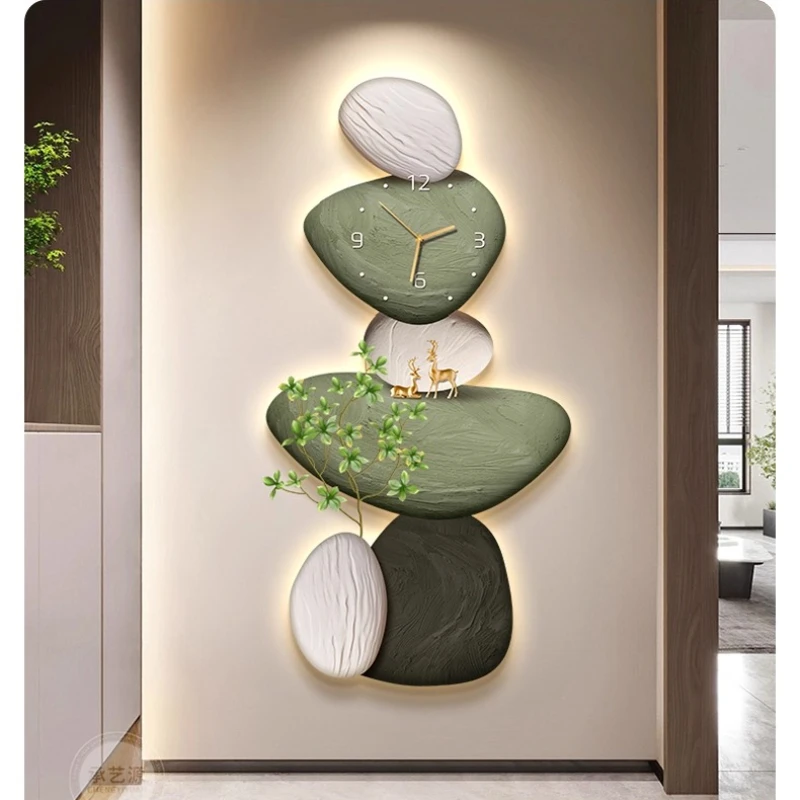 Light Luxury High-End Decorative Wall Clock Entrance Hall Digital Clock Mural LED Lndoor Luxury Remote Gontrol  Watch Home Decor