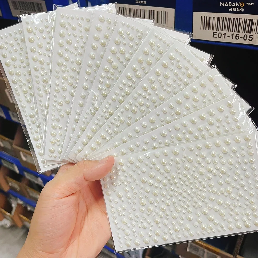 

1/3/5 листов 3D белый жемчуг глаза татуировка для лица самоклеящиеся 3D драгоценный камень для лица алмазные тени для век наклейки круглый жемчуг макияж стразы