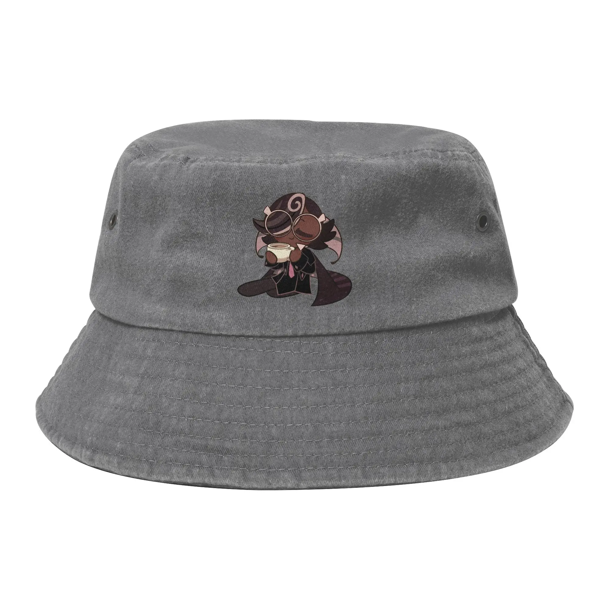 Coffee Break with Espresso Bucket Hats Unisex Distressed Washed Hot Sun Hat Cookie Run Kingdom Bob Hat Fishing Fisherman Hat