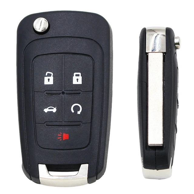 Ecusells 5 pulsanti Keyless Go Flip Chiave remota Fob 433 MHz ID46 Chip per Chevrolet Cruze Camaro Equinox Impala Malibu Spark Volt