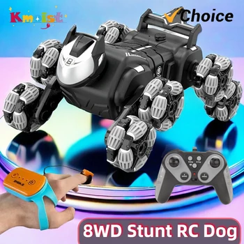 Jjrc Q190 8WD Remote Control Stunt Mechanical Dog Transform Shape Twisting Climbing Rc Drift Car Double Sided Toy Rc Stunt Car Gift