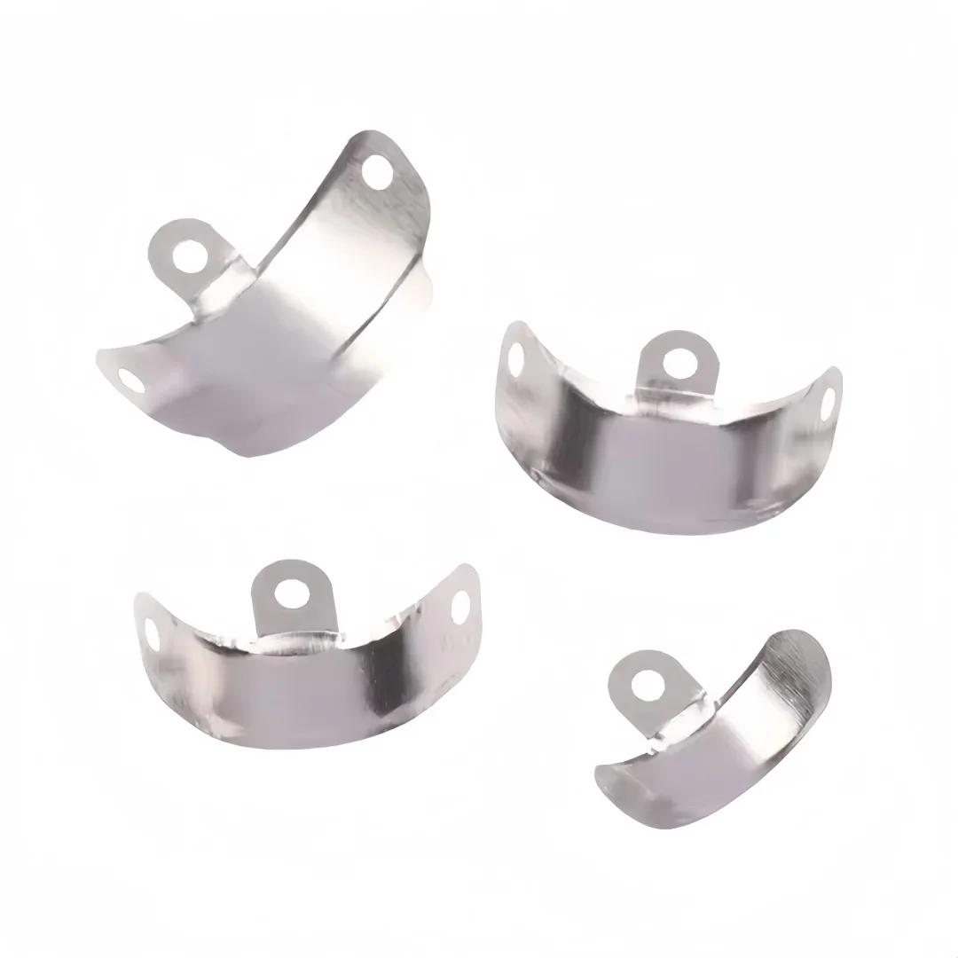 100 قطعة/صندوق M4 الأسنان المعادن مصفوفة الفرقة احيط الاقسام نظام مصفوفة لاستعادة الأسنان أدوات طب الأسنان 3.5/4.5/5.5/6.5 مللي متر