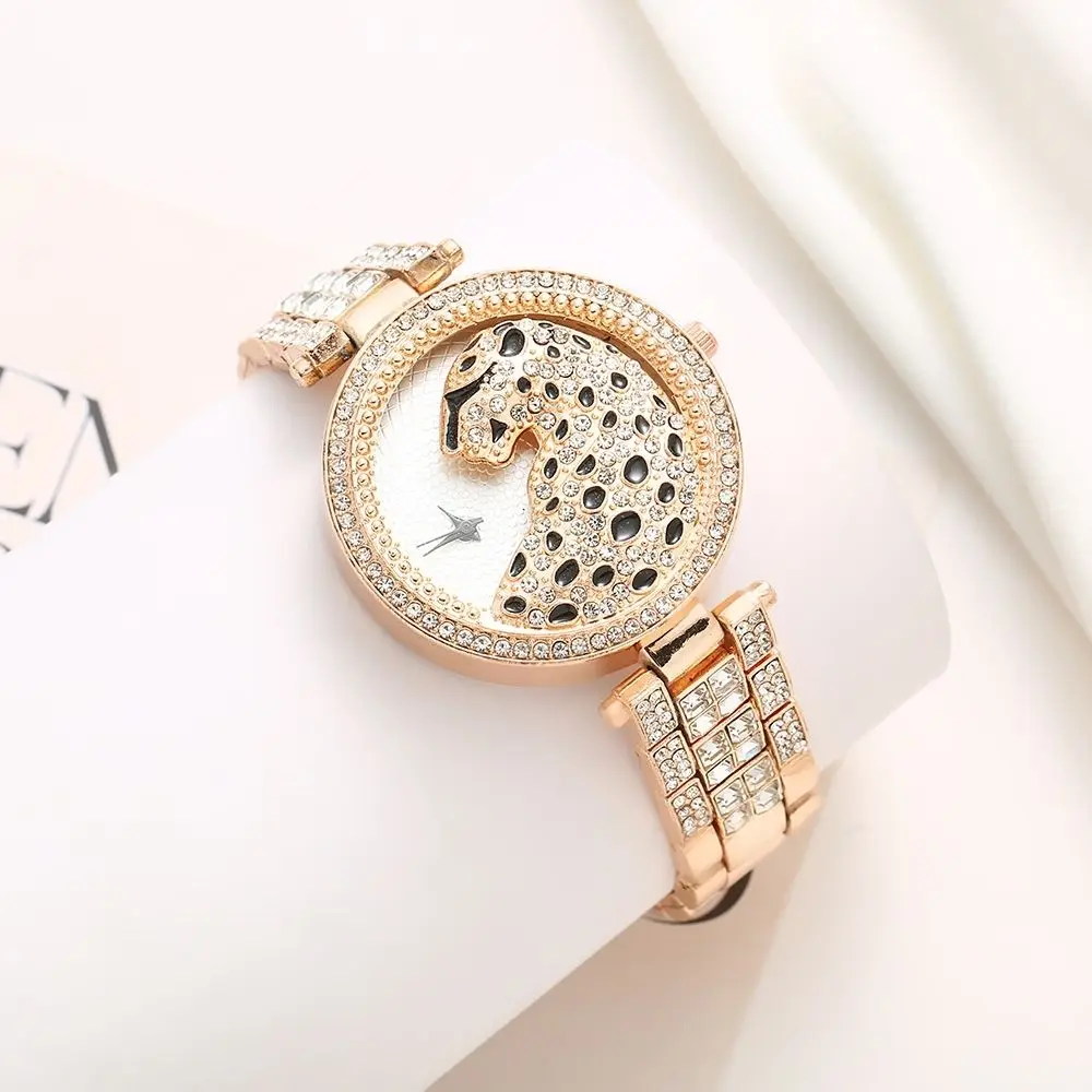 Ladies' watch leopard head watch quartz watch business steel strip high-end minimalist set