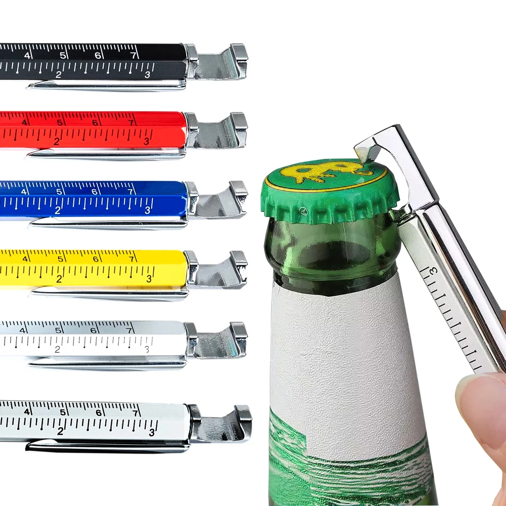 Ultimate Multitool Ballpoint Pen 6-in-1 with Stylus Phone Stand Bottle Opener Ruler & 2-End Screwdriver - Office School Supplies