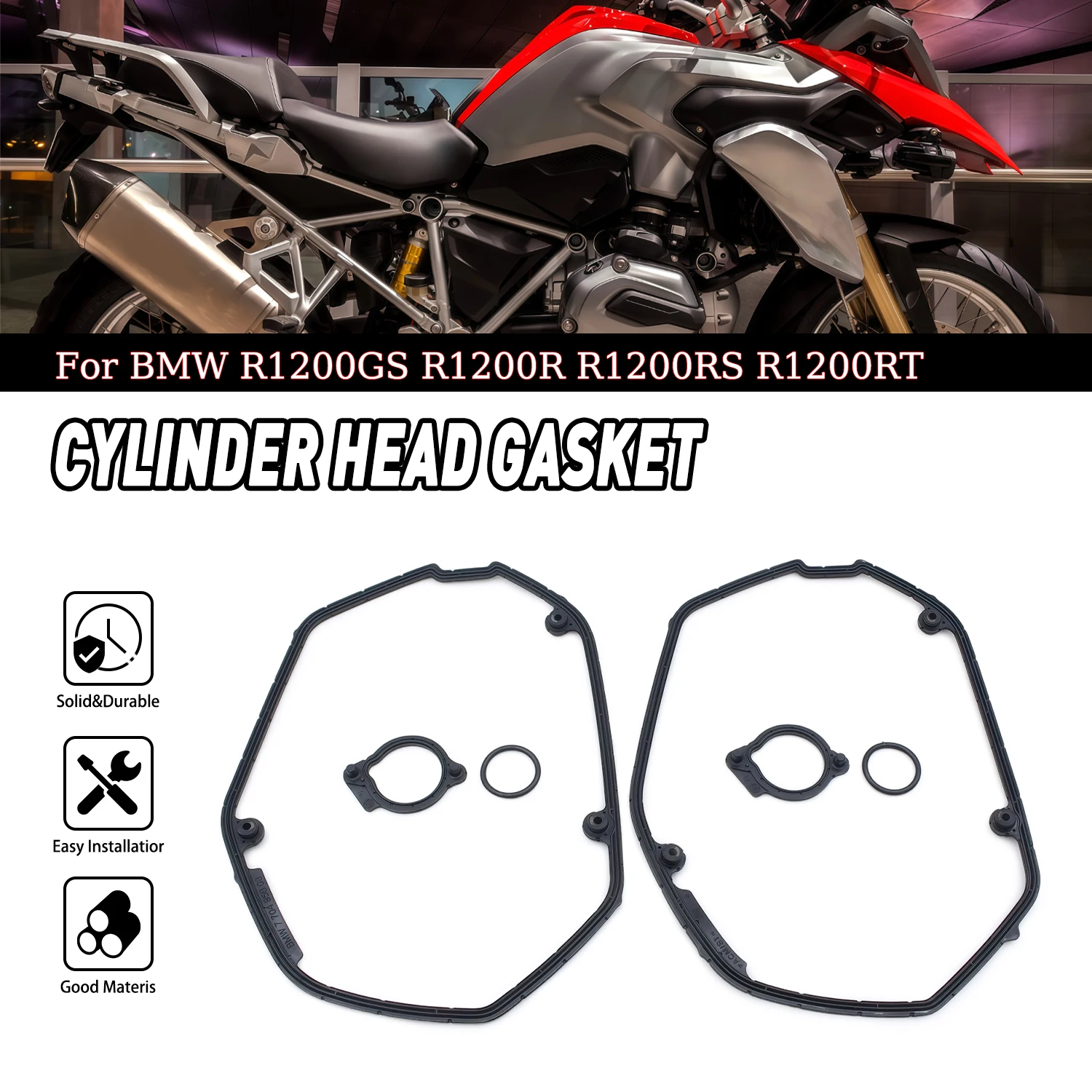 

Engine Cylinder Head Valve Cover Gaskets 11128542057 For BMW R120GS R1200 Adventure R1200R ABS HP2 K50 R1200RT K51 K52 K53 K54