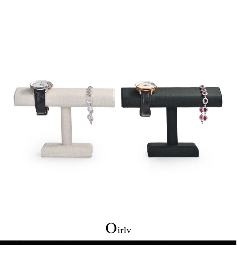 Oirlv Uhrenständer Uhrenhalter Seitenlagerregal PU-Leder Uhrenständer Armband-Aufbewahrung Armbandhalter – Detail 14