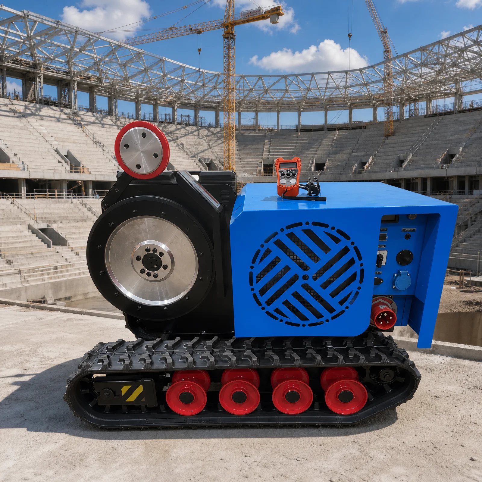 Diamond Wire Saw Machine For Oil Rig Platform Demolition 22kW 380V 50cm Cutting Depth 800kg Track Offshore Concrete Cutter