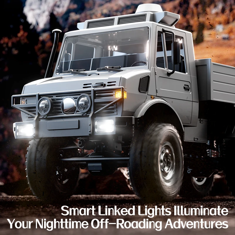 Novo jjrc c8823 rc fora da estrada veículo de controle remoto 1:18 unimog seis rodas motrizes escala completa veículo escalada brinquedo adulto presente