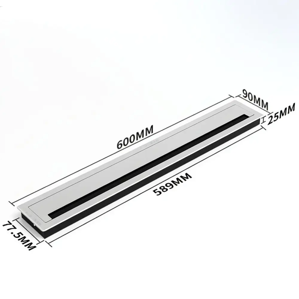 Durable Rectangular Aluminum Desk Cable Hole Cover Organizer For For Deen Conference Office Furniture Cable Management System