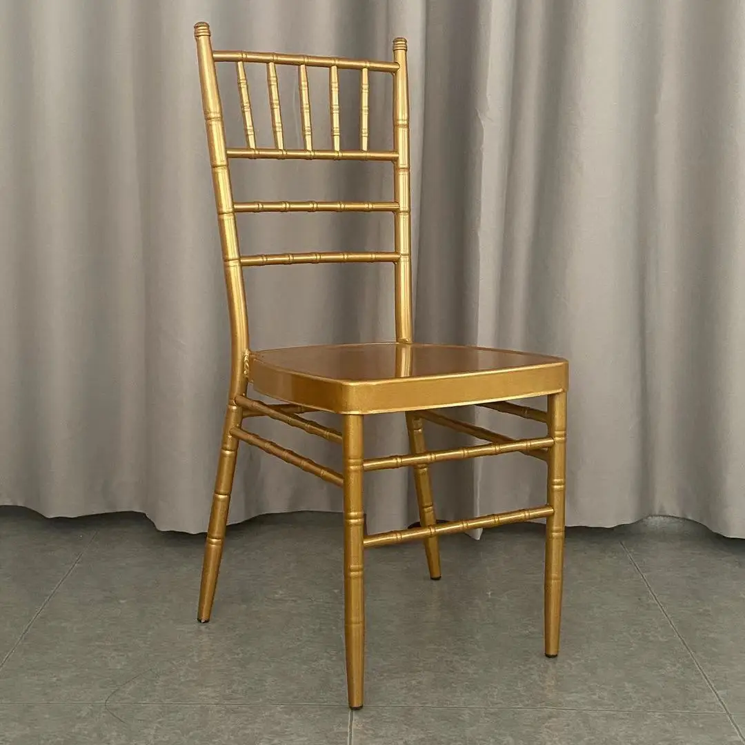 Metal Chiavari Wedding Chair, Golden Tiffany Chair for Outdoor, Wholesale