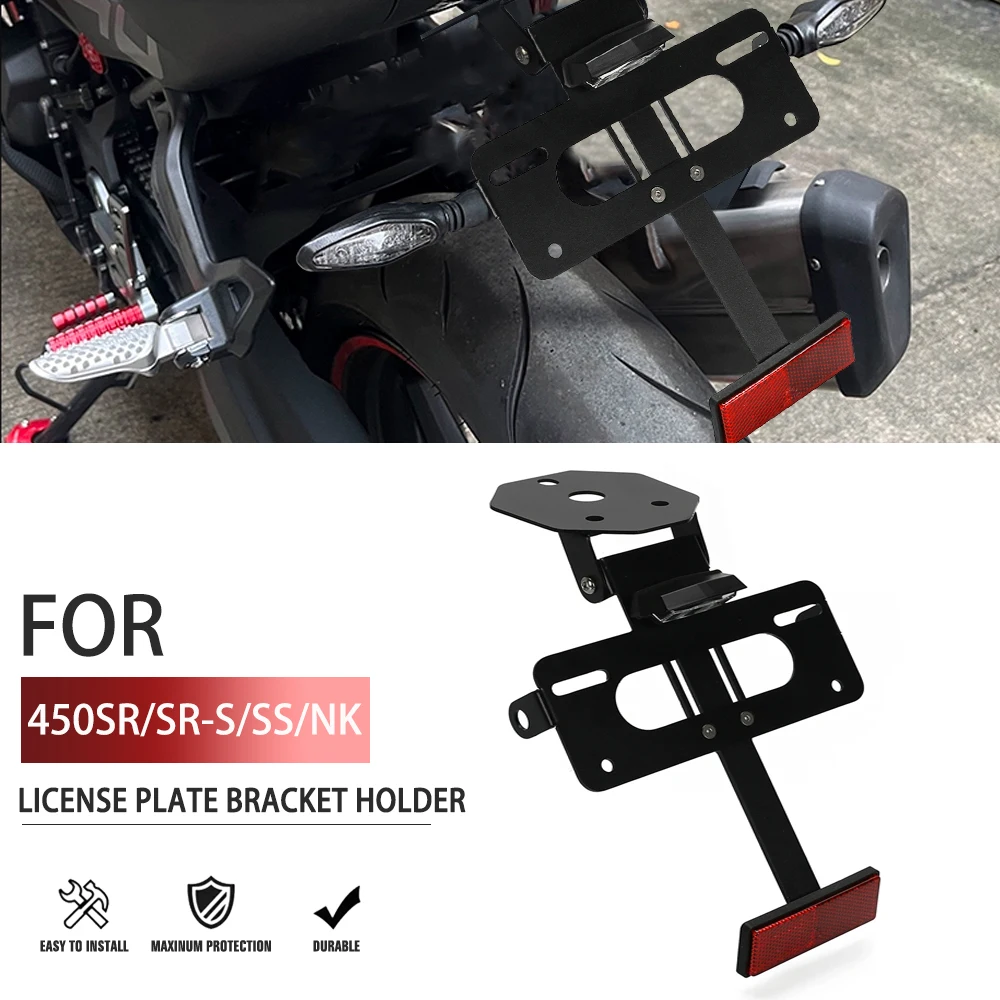 

Motorcycle License Plate Holder Bracket Rear Tail Tidy Fender Eliminator FOR CFMOTO 450SR 450SRS 450SS 450NK 2022 2023 2024 2025