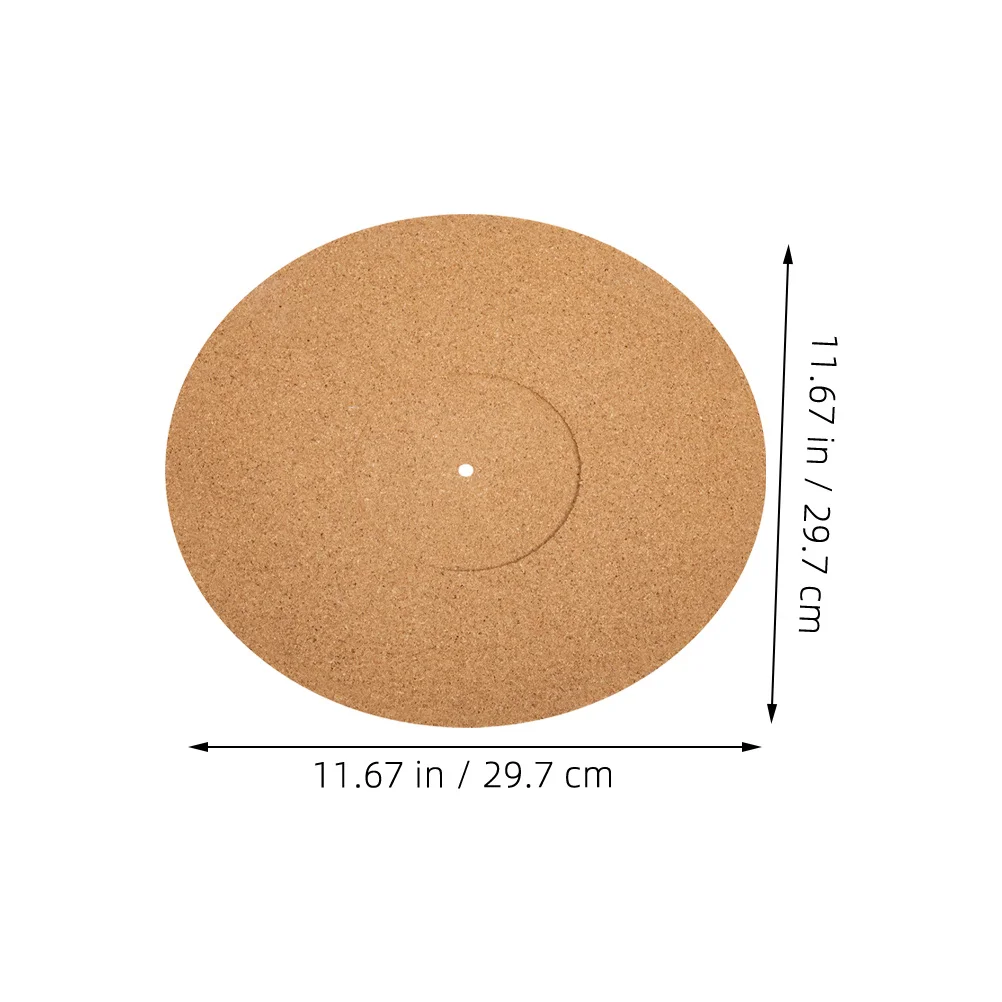 3Pcs Cork Record Player Slipmat Anti-Vibration Anti-Static Turntable Mat Noise Reduction Vinyl Pad Slipmats for Vinyl Turntable