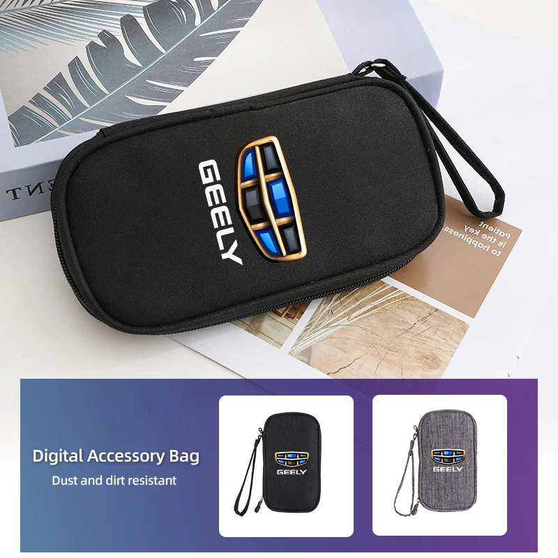 Car USB torage Bag Cable Organiser Digital Products Waterproof Cars Accessories For Hongqi H5 H6 H7 H9 E-QM5 HS3 HS5 HS6 HS7 E-H