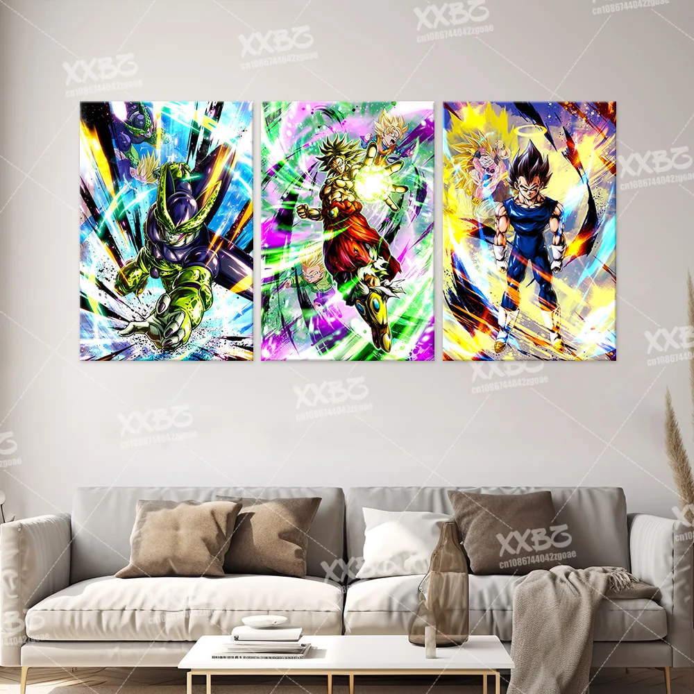 Dragon Ball Painting Super Saiyan Vegeta Wall Art Anime Poster Golden Frieza Canvas Home Decoration DBLegends SSJ4 Goku Pictures