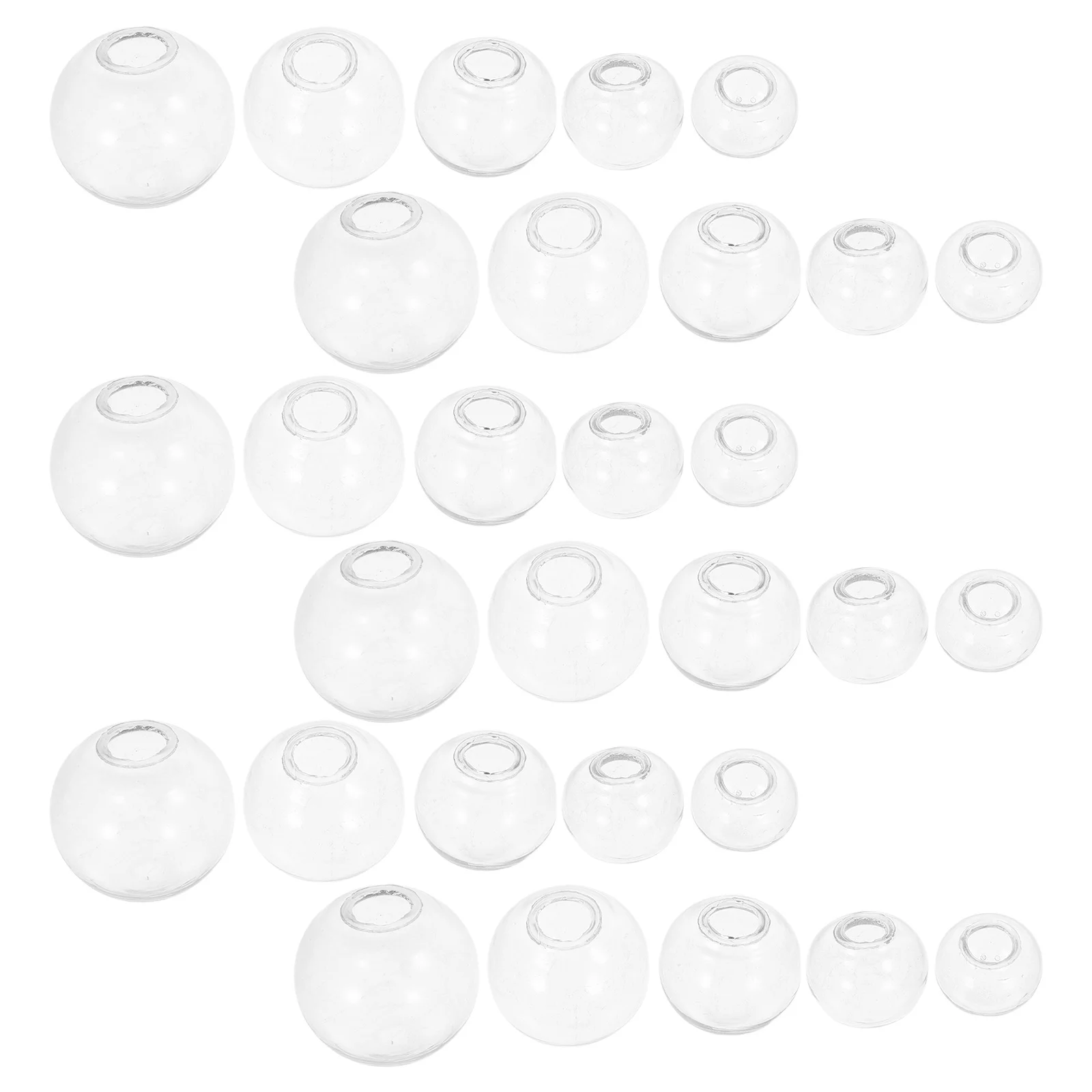 

100Pcs Mini Glass Globe Clear Hollow Balls DIY Pendant Charms Earrings Craft Fillable Ornaments Jewelry Making