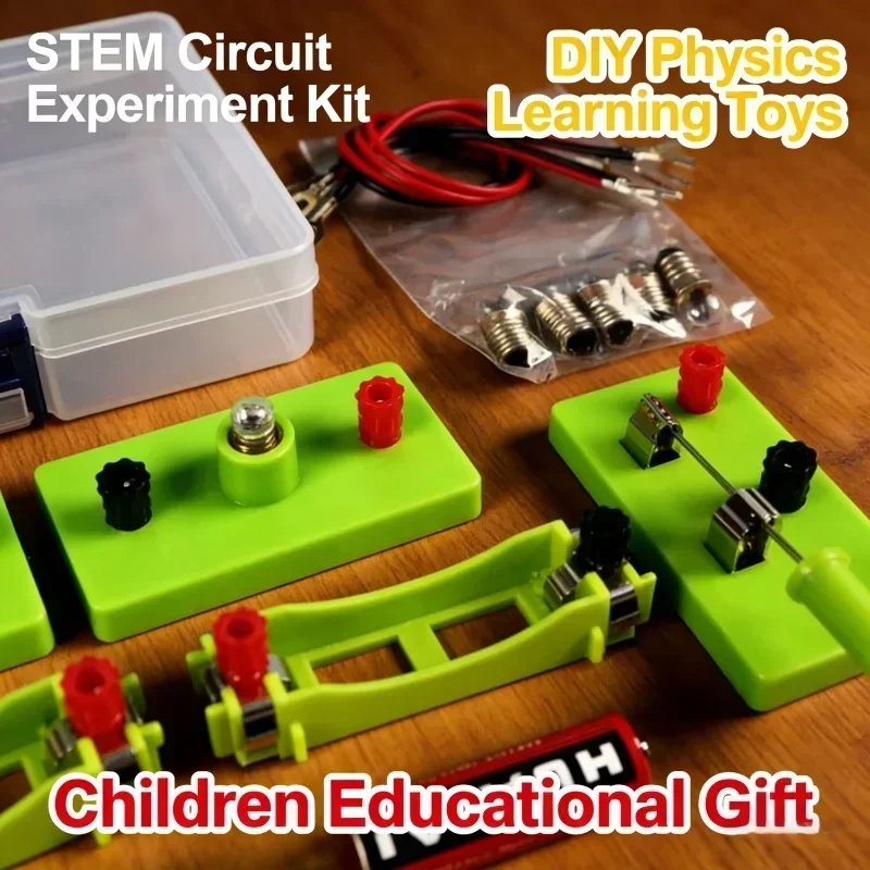 Physics STEM Circuit Experiment Set DIY Circuit Assembly Accessory Hands On Kit For Desktop Science Practical Learning Scene