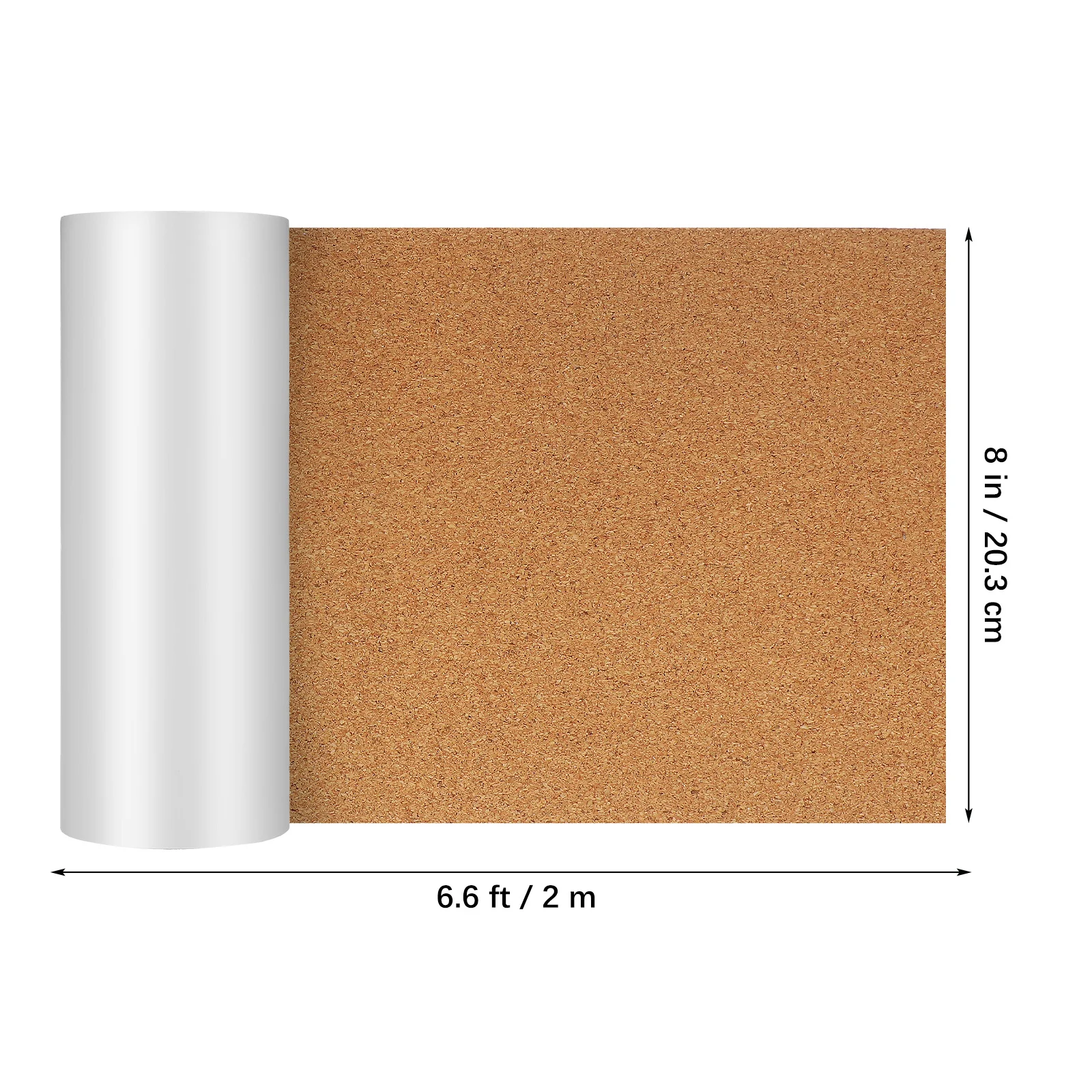 Rolo de cortiça autoadesivo, 1 rolo, fácil aplicação, para notas, memorandos, fotos, escritório, casa, organizador de parede, folhas de cortiça