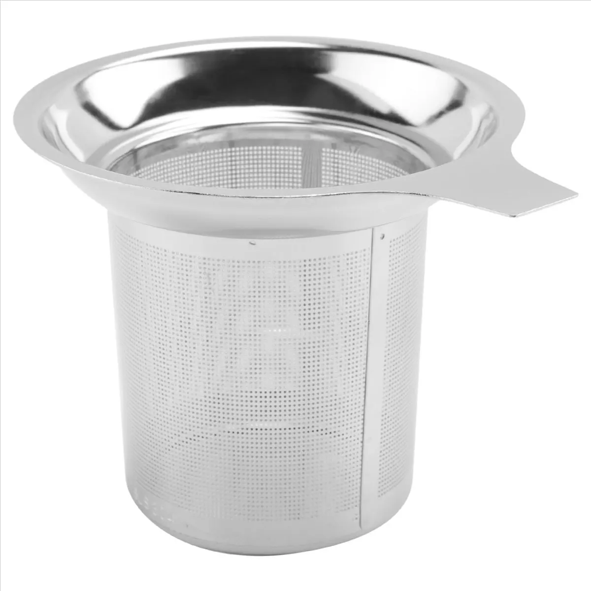 A47T Stainless Steel Tea Strainer, Teapot, Tea Sieve, Coffee Cup, Leaking Sieve, Flat Bottom, High Density Filter with Handle