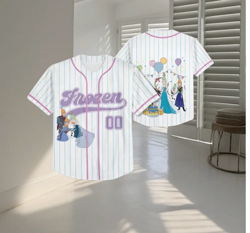 2026 الصيف ديزني Fernie تحت عنوان البيسبول جيرسي، للجنسين أزياء عارضة العصرية تي شيرت، يوقظ ذكريات الرسوم المتحركة في مرحلة الطفولة