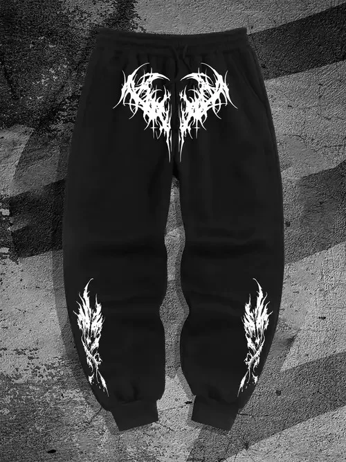 Sweatpants High Street Hip Hop Casual Pants Men Harajuku Y2K Oversized Sport Winter Fall Super Handsome Men's Straight Leg Pants