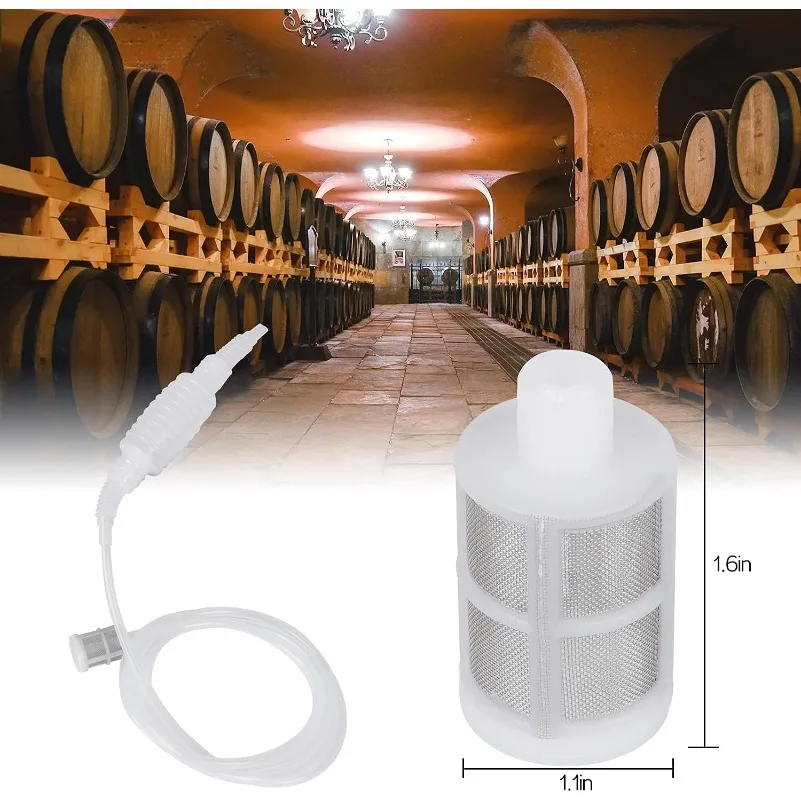 Home Brewing Kit–Food-Grade Siphon with Wine Filter & Cooling Straw-Easy Transfer System for Beer, Wine & Fermentation Projects