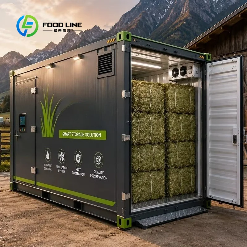 Hydroponic Fodder Container Farm System for Dairy Cattle Feed Production Automated Climate Control Smart Plant Factory