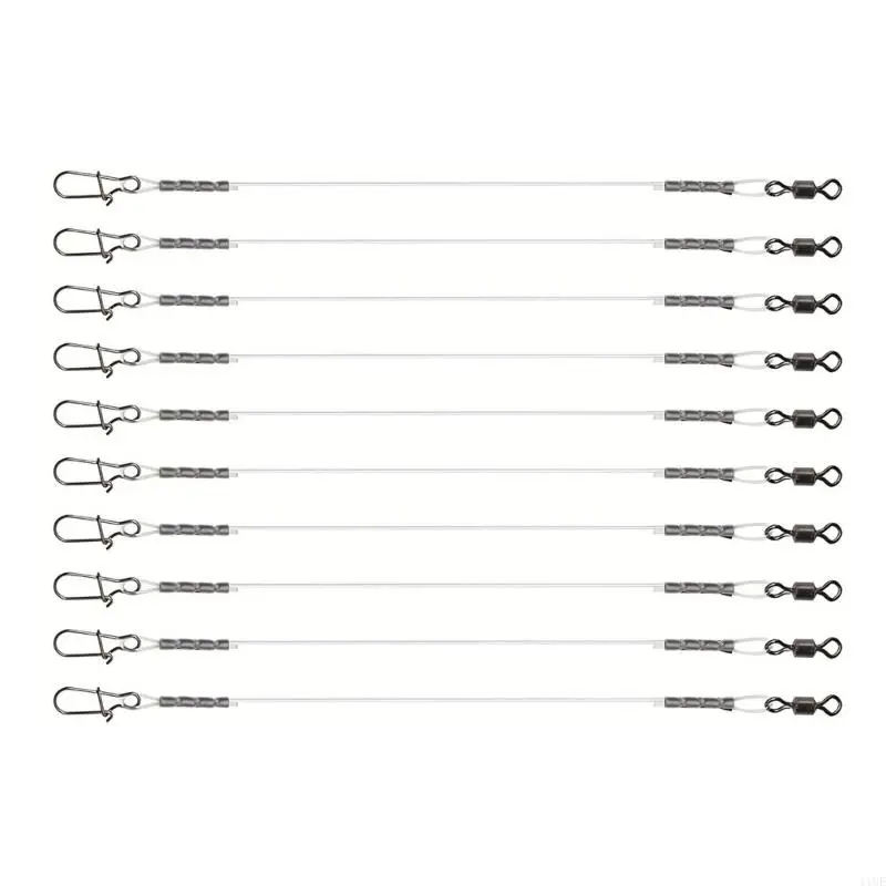 11UE Fishing Leader Line with Swivels and Fluorocarbon Leader Set for Saltwater