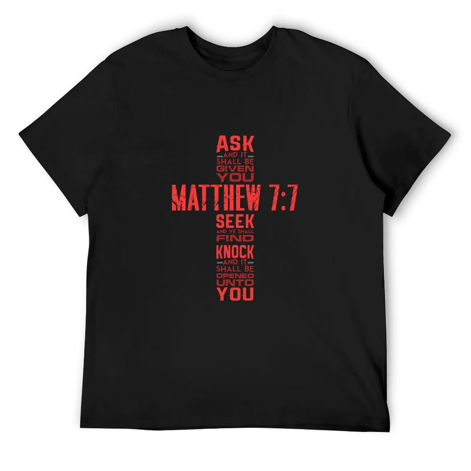 Matthew 77 Bible Verse Biblical T-Shirt shirts graphic tees vintage graphic tee men clothing