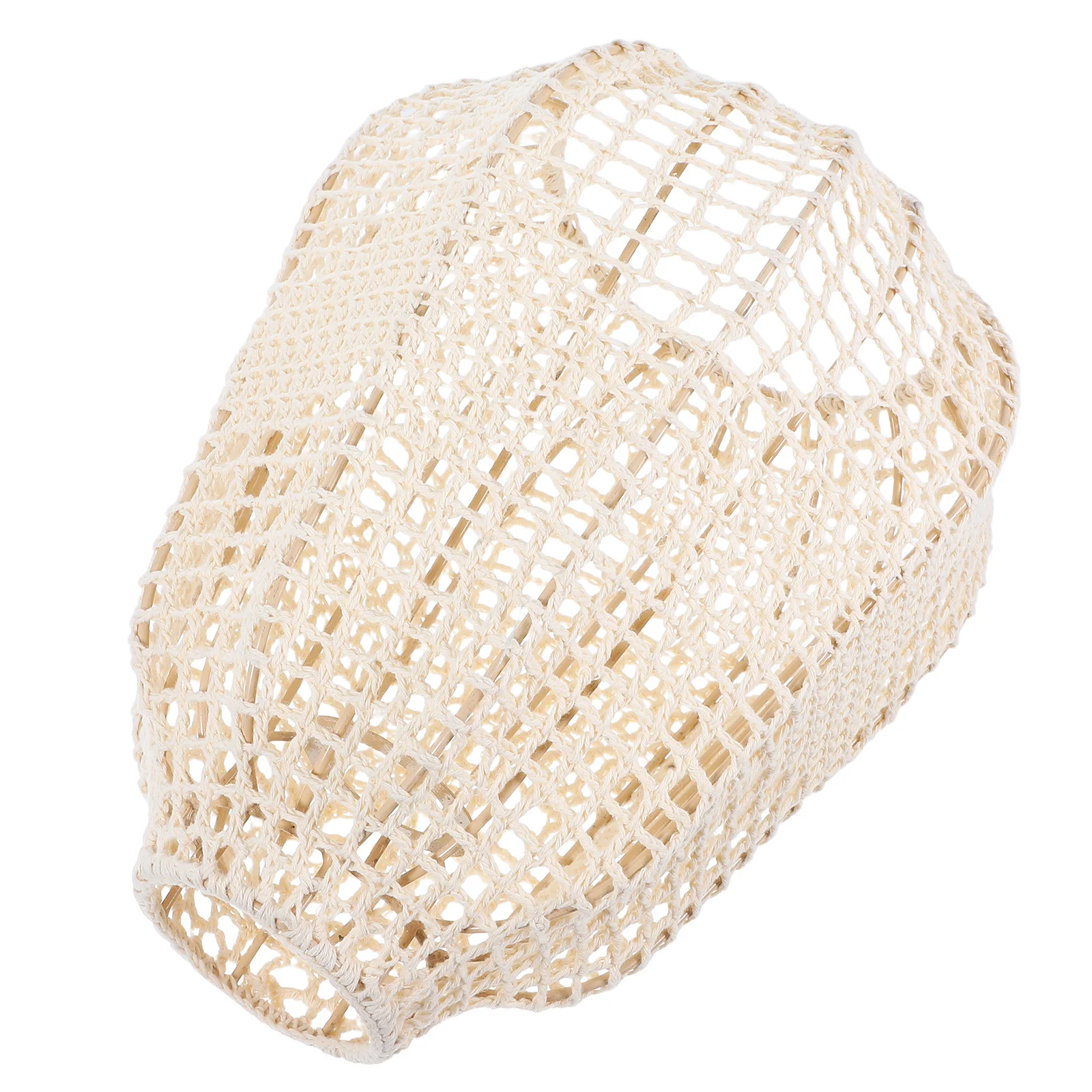 اليدوية البيج القطن حبل المنسوجة عاكس الضوء بوهو نمط السقف قلادة مصباح أرضي غطاء خفيف الزخرفية عاكس الضوء الزخرفية #3