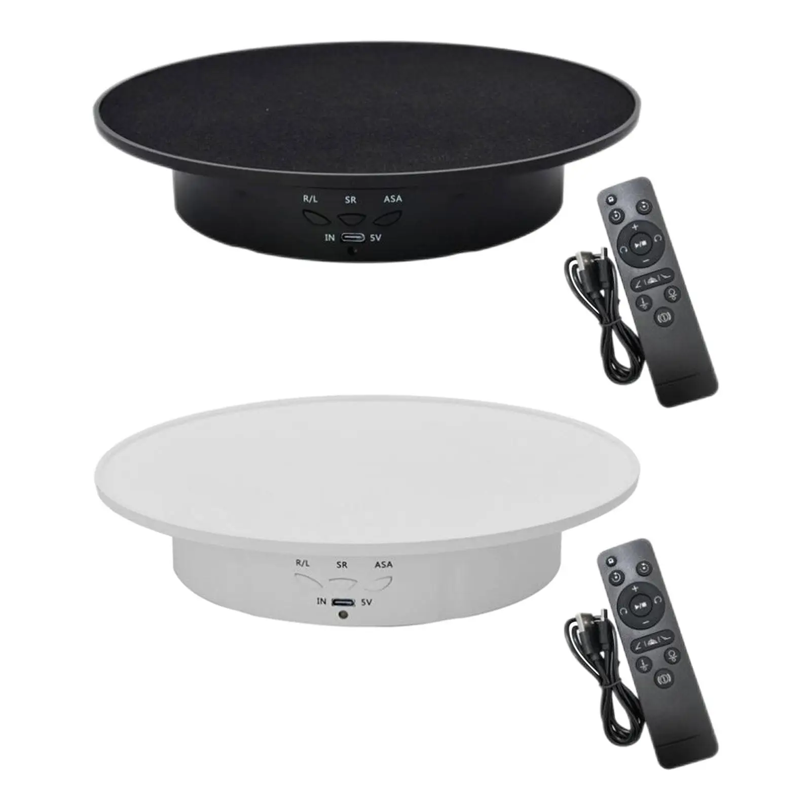 

Electric Rotating Display Stand Portable Round Motorize Rotating Turntable Display Stand for Cakes Watch Cosmetic Jewelry Model