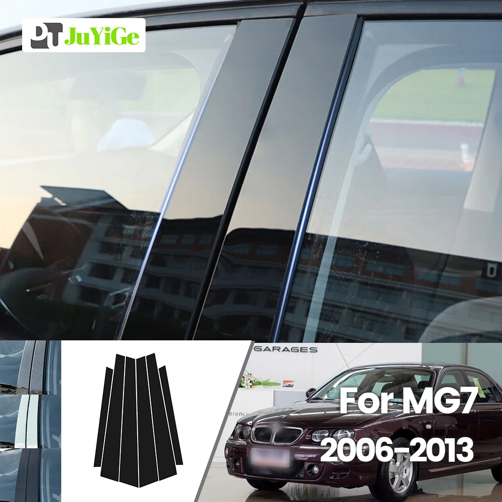 

For MG 7 MG7 2006-2013 2008 2009 2010 2011 2012 Bright Black Carbon Fibre Window Door B C Sticker