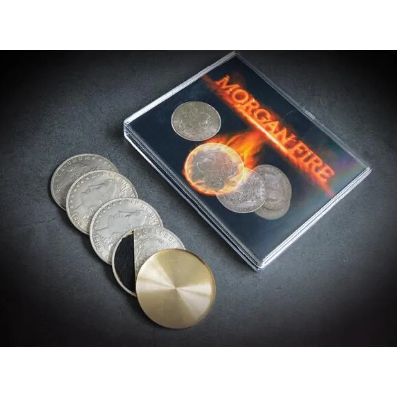 

Morgan Fire Set (1 Fire Coin + 3 Fake Morgan Coins + 1 Morgan Shell) Magic Tricks Close-up Illusions Gimmicks Mentalism Props